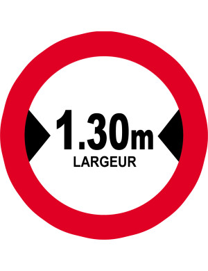 Largeur de passage 1.30m - 5cm - Sticker/autocollant