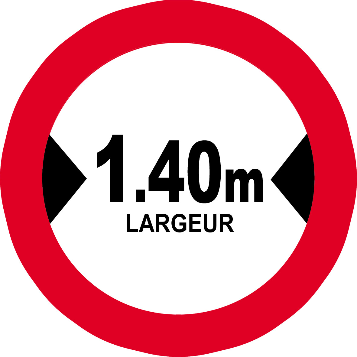 Largeur de passage 1.40m - 10cm - Sticker/autocollant