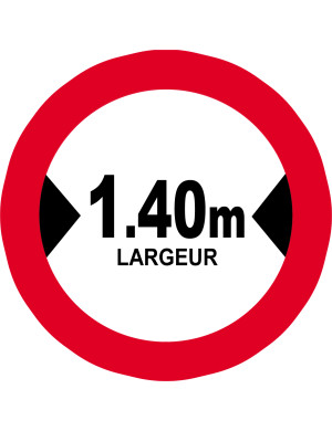 Largeur de passage 1.40m - 5cm - Sticker/autocollant