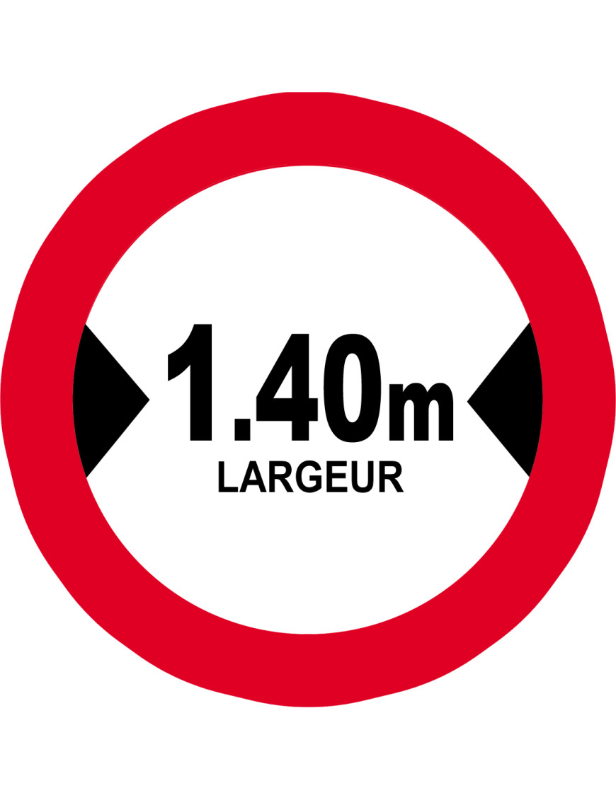 Largeur de passage 1.40m - 5cm - Sticker/autocollant