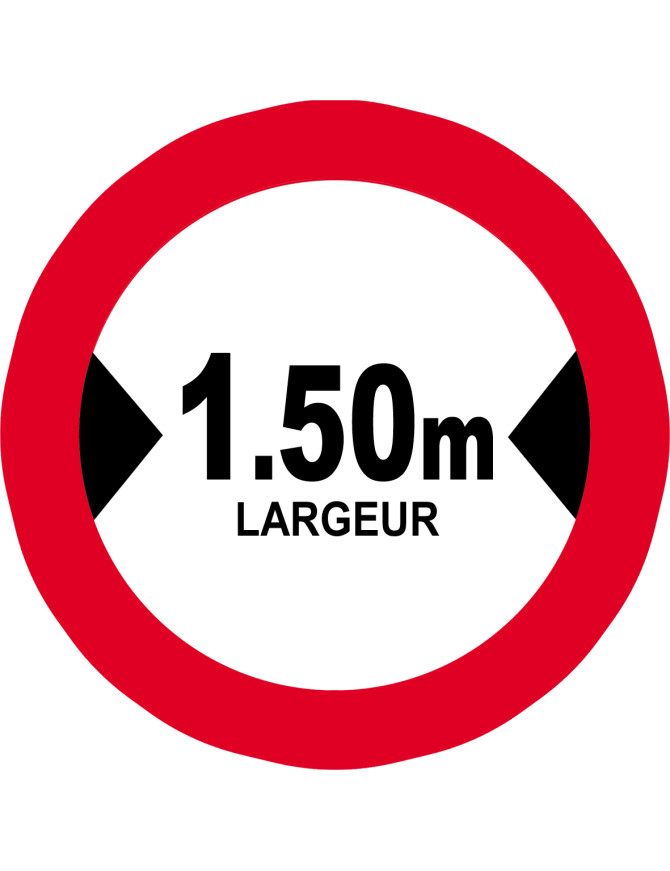 Largeur de passage 1.50m - 5cm - Sticker/autocollant Largeur de passage 1.50m - 5cm - Sticker/autocollant