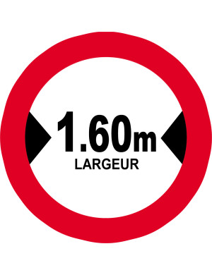 Largeur de passage 1.60m - 20cm - Sticker/autocollant