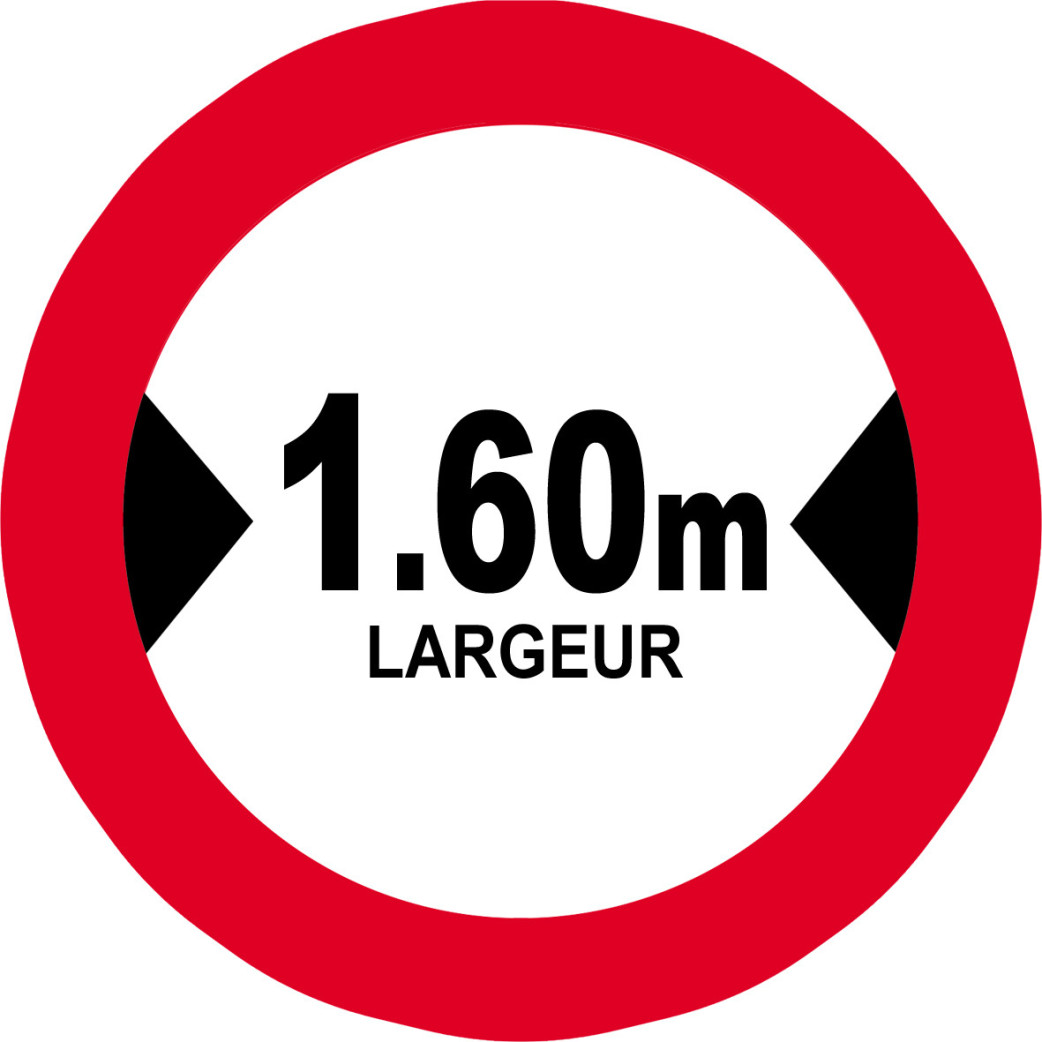 Largeur de passage 1.60m - 15cm - Sticker/autocollant