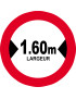 Largeur de passage 1.60m - 5cm - Sticker/autocollant