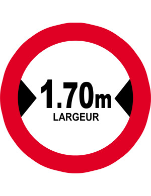 Largeur de passage 1.70m - 20cm - Sticker/autocollant