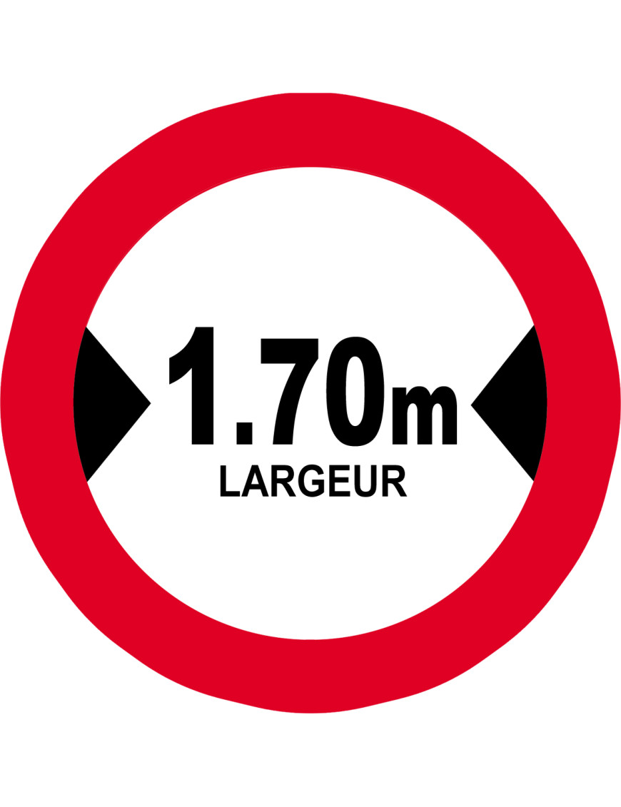Largeur de passage 1.70m - 20cm - Sticker/autocollant