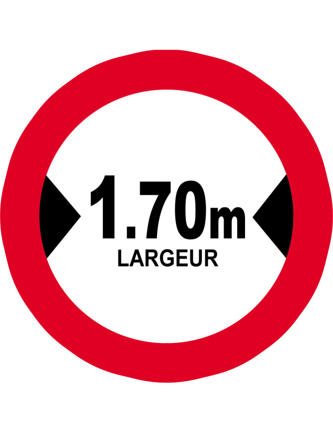 Largeur de passage 1.70m - 20cm - Sticker/autocollant Largeur de passage 1.70m - 20cm - Sticker/autocollant