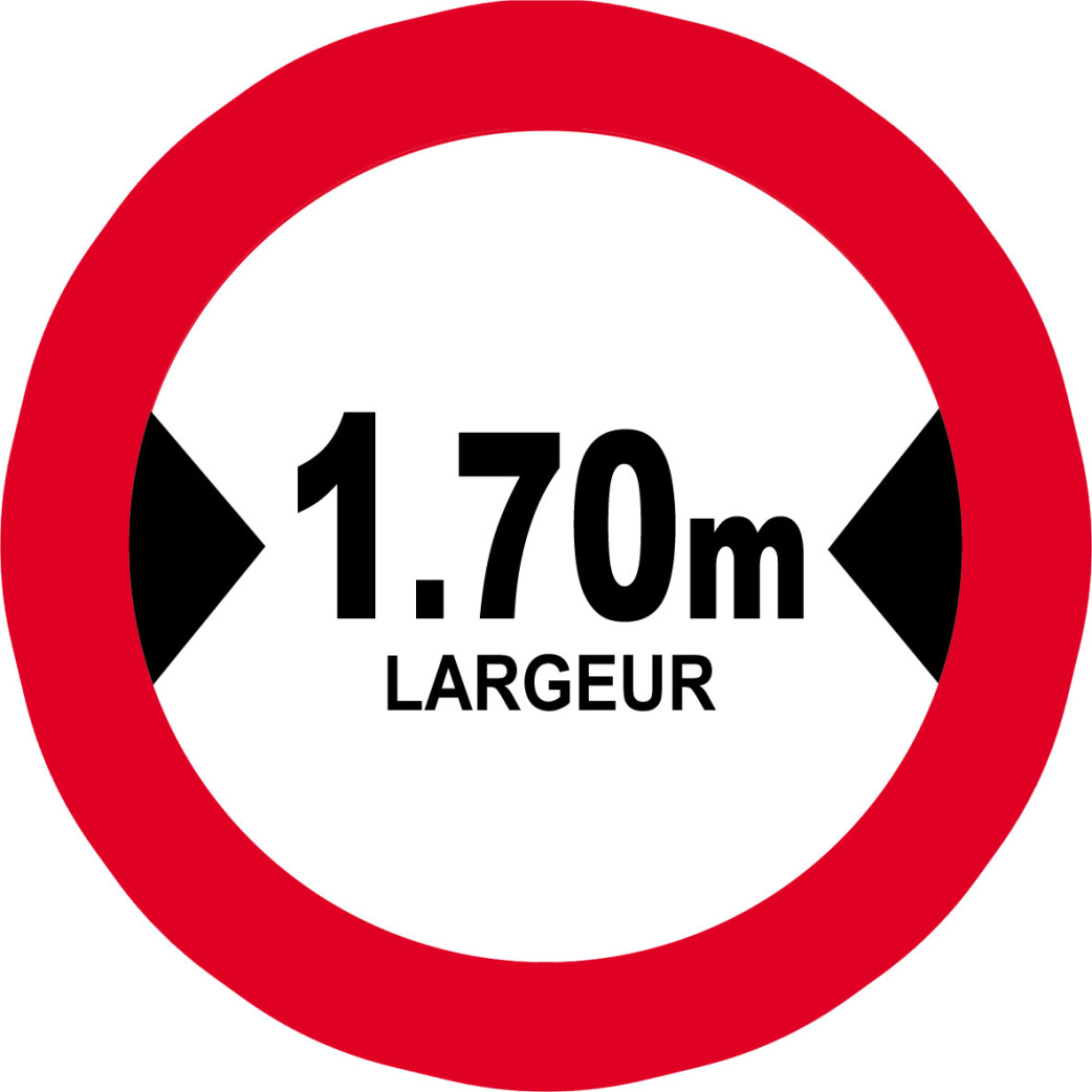 Largeur de passage 1.70m - 15cm - Sticker/autocollant