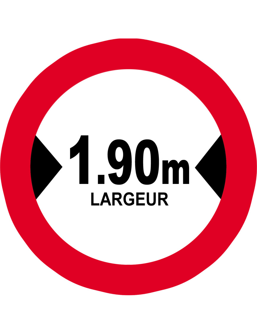 Largeur de passage 1.90m - 10cm - Sticker/autocollant