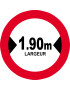 Largeur de passage 1.90m - 10cm - Sticker/autocollant