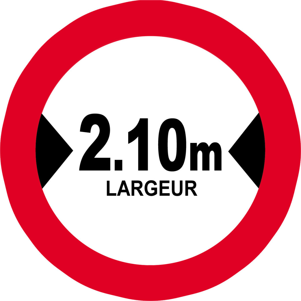 Largeur de passage 2.10m - 20cm - Sticker/autocollant