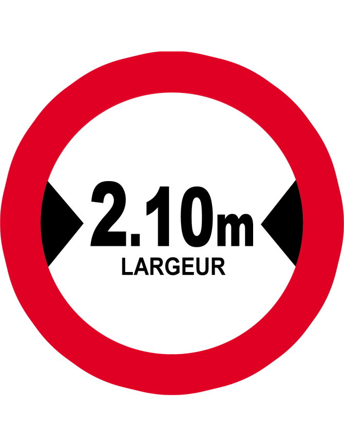 Largeur de passage 2.10m - 20cm - Sticker/autocollant Largeur de passage 2.10m - 20cm - Sticker/autocollant