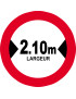 Largeur de passage 2.10m - 20cm - Sticker/autocollant