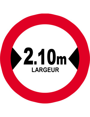 Largeur de passage 2.10m - 5cm - Sticker/autocollant