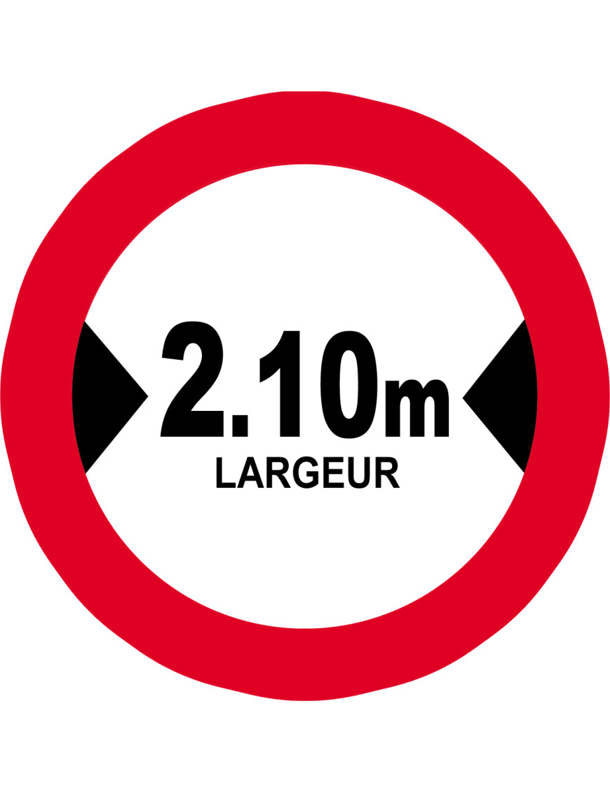 Largeur de passage 2.10m - 5cm - Sticker/autocollant