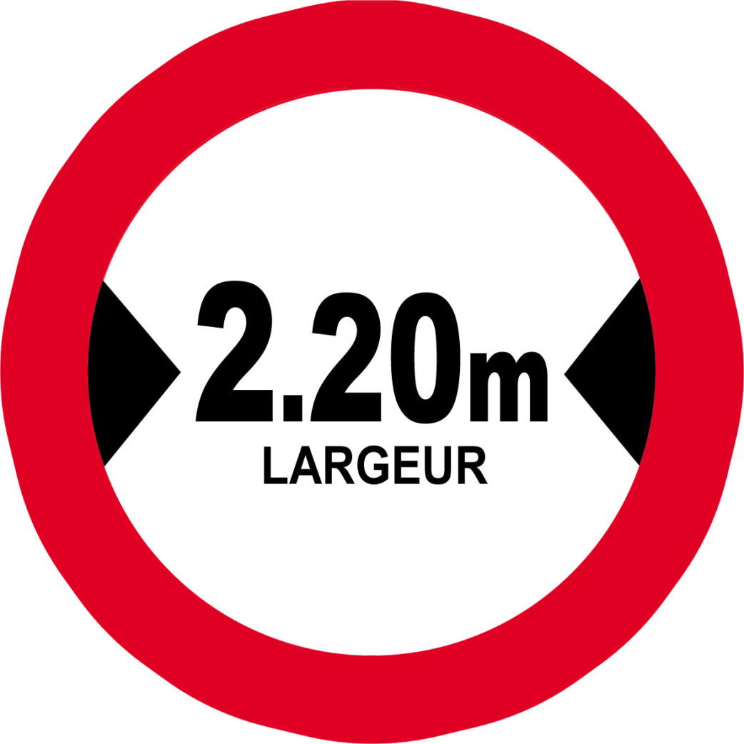 Largeur de passage 2.20m - 15cm - Sticker/autocollant