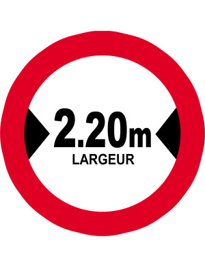 Largeur de passage 2.20m - 15cm - Sticker/autocollant