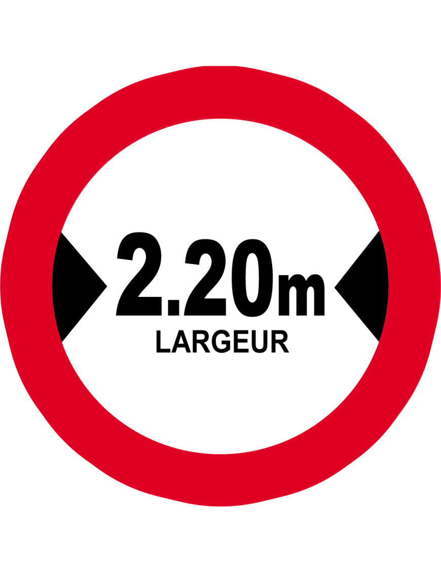 Largeur de passage 2.20m - 15cm - Sticker/autocollant