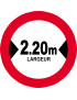 Largeur de passage 2.20m - 20cm - Sticker/autocollant