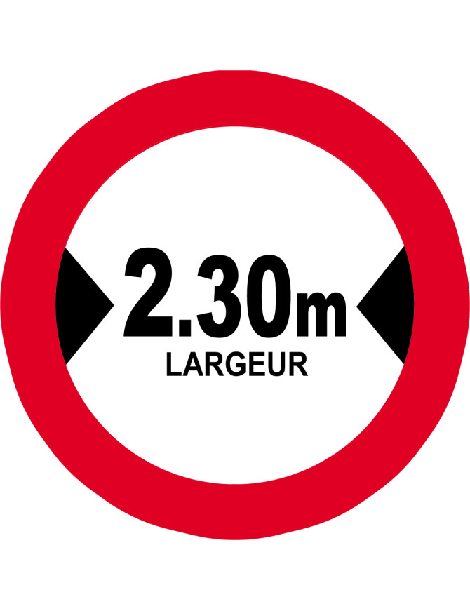 Largeur de passage 2.30m - 20cm - Sticker/autocollant Largeur de passage 2.30m - 20cm - Sticker/autocollant