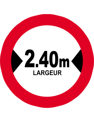 Largeur de passage 2.40m - 5cm - Sticker/autocollant