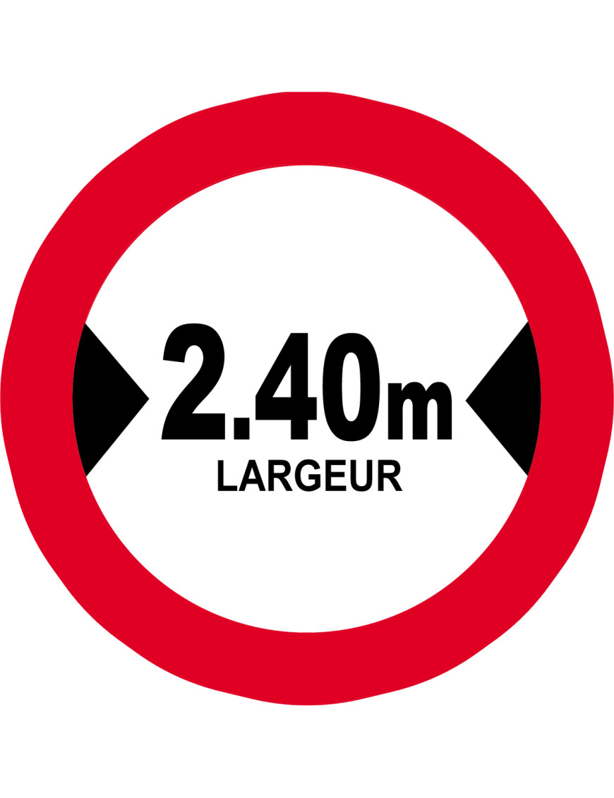 Largeur de passage 2.40m - 5cm - Sticker/autocollant