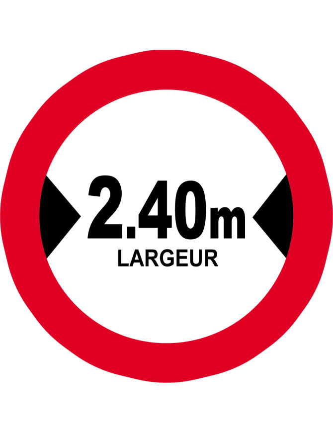 Largeur de passage 2.40m - 5cm - Sticker/autocollant Largeur de passage 2.40m - 5cm - Sticker/autocollant