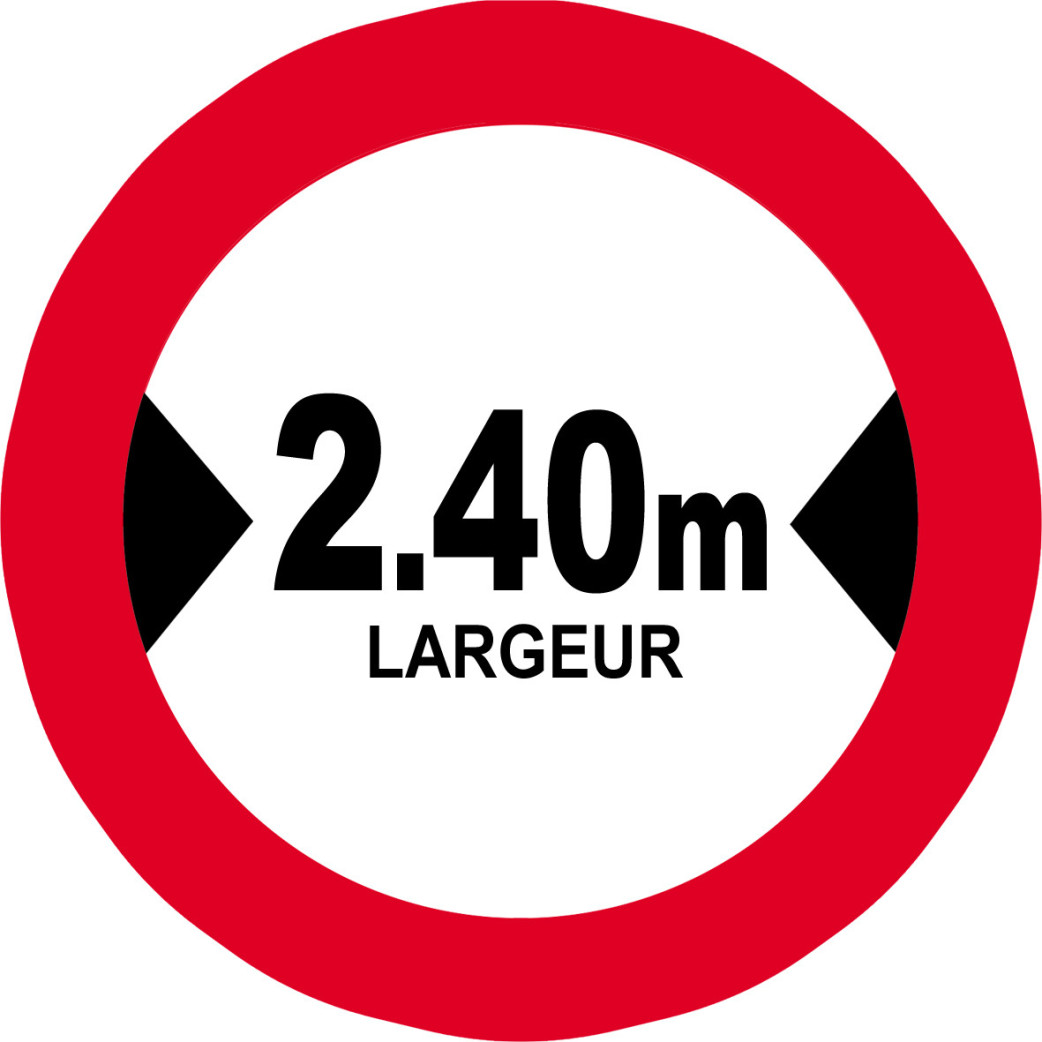 Largeur de passage 2.40m - 20cm - Sticker/autocollant