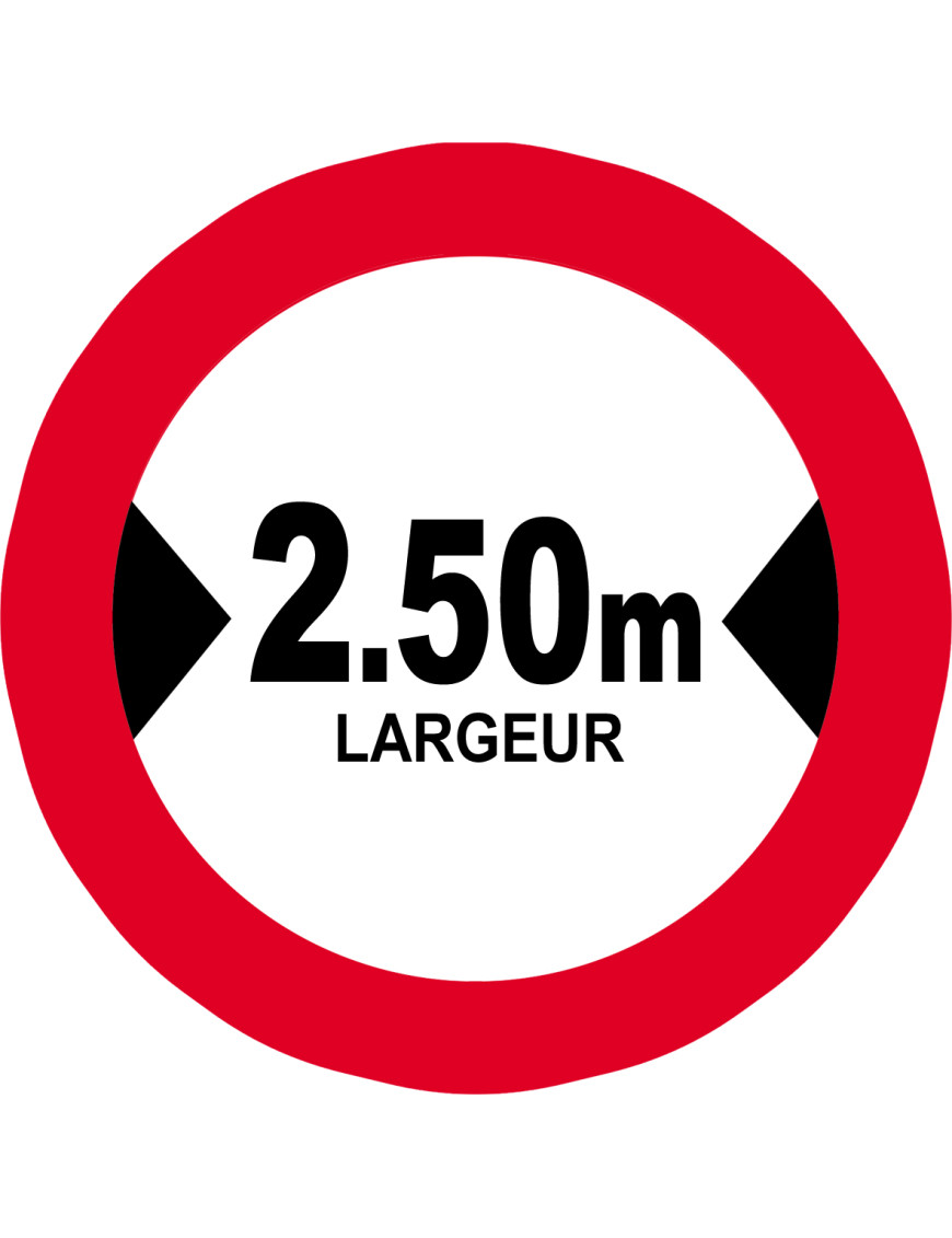 Largeur de passage 2.50m - 2cm - Sticker/autocollant