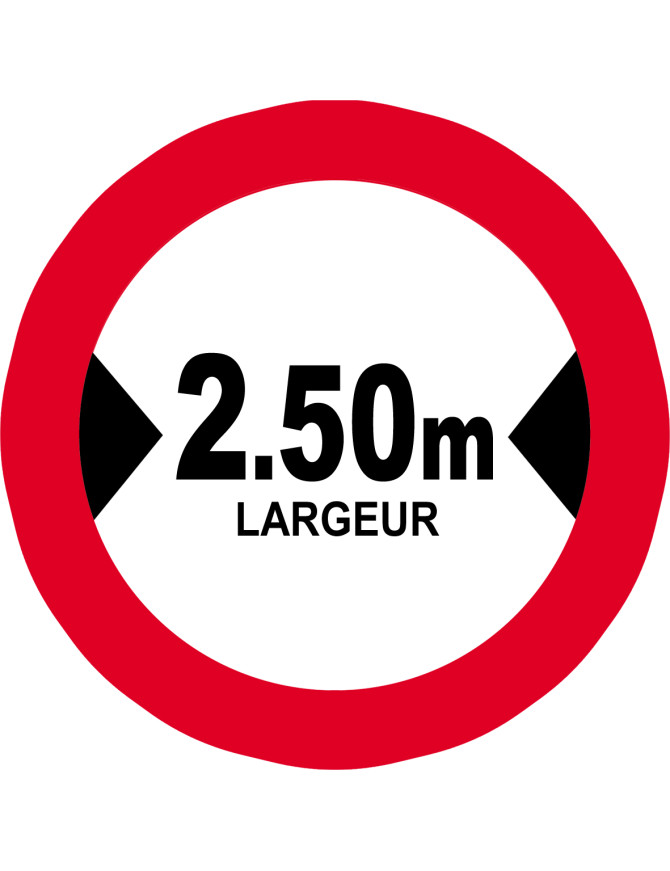 Largeur de passage 2.50m - 2cm - Sticker/autocollant Largeur de passage 2.50m - 2cm - Sticker/autocollant