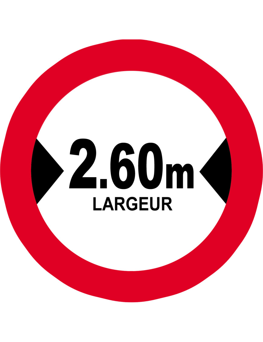 Largeur de passage 2.60m - 10cm - Sticker/autocollant