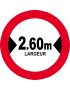 Largeur de passage 2.60m - 10cm - Sticker/autocollant