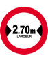 Largeur de passage 2.70m - 5cm - Sticker/autocollant