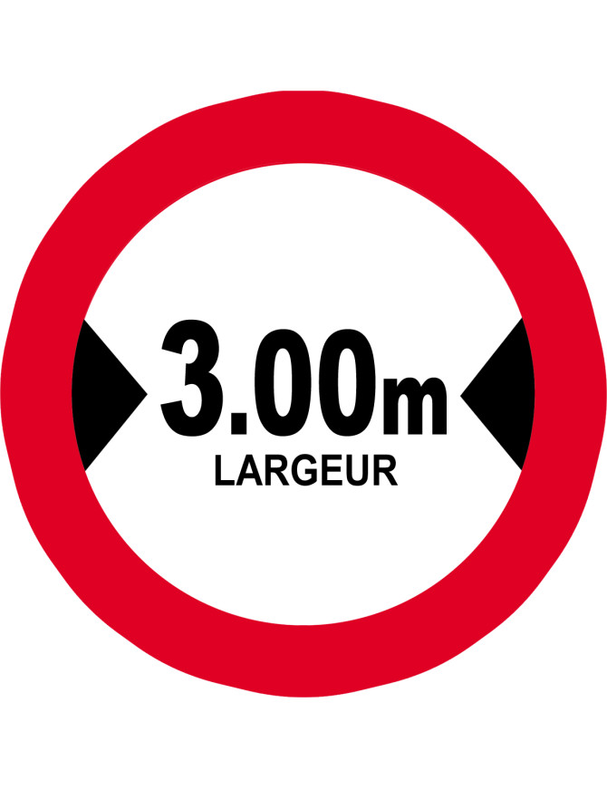 Largeur de passage 3.00m - 5cm - Sticker/autocollant Largeur de passage 3.00m - 5cm - Sticker/autocollant