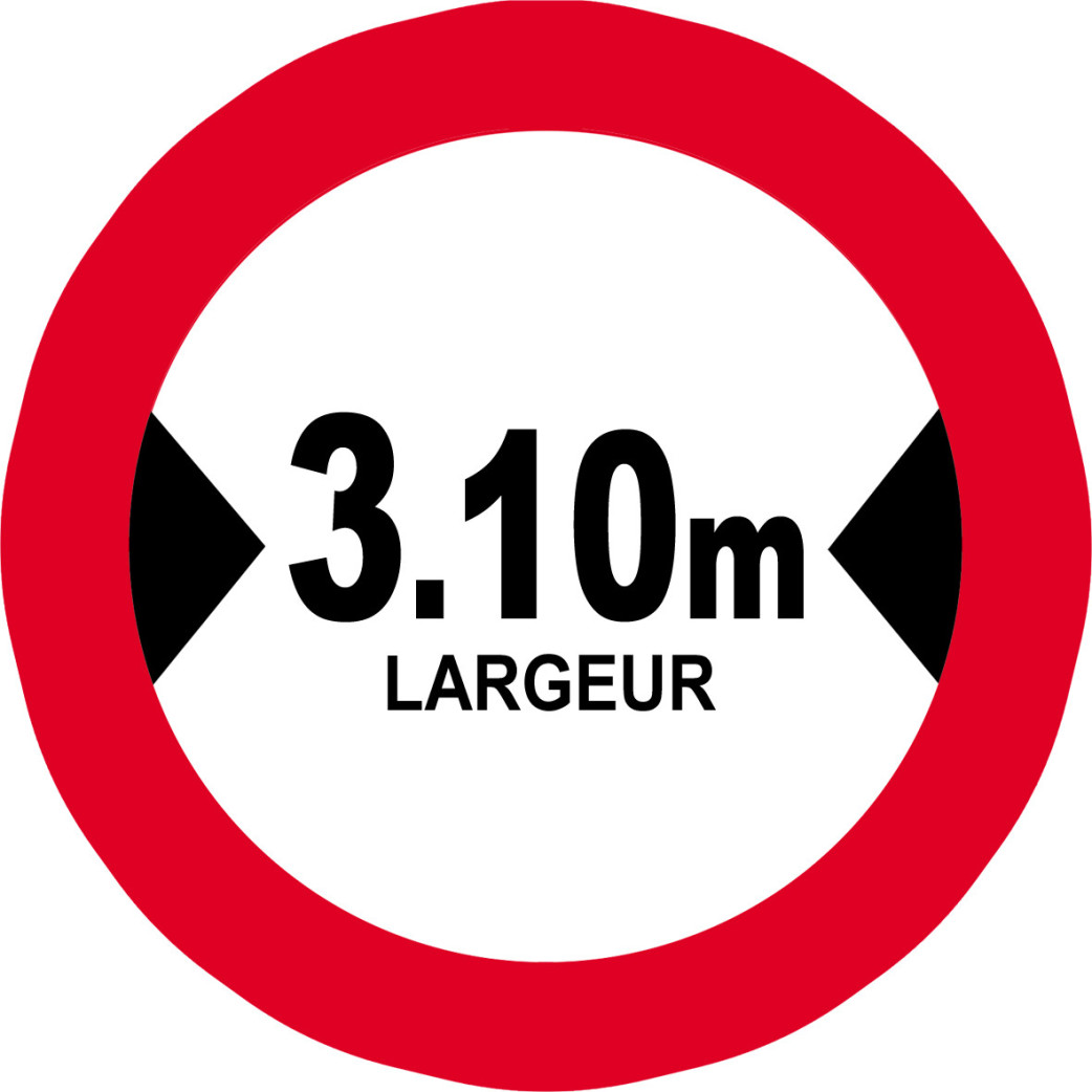 Largeur de passage 3.10m - 20cm - Sticker/autocollant