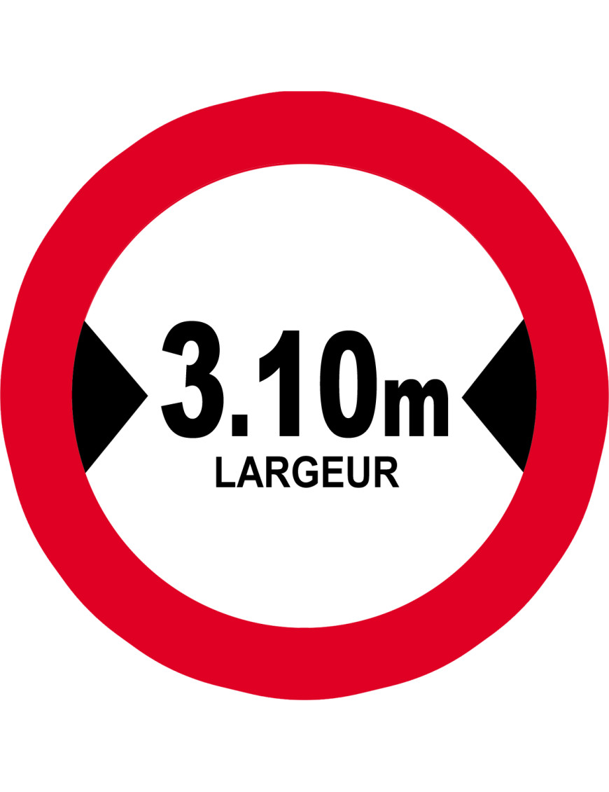 Largeur de passage 3.10m - 10cm - Sticker/autocollant