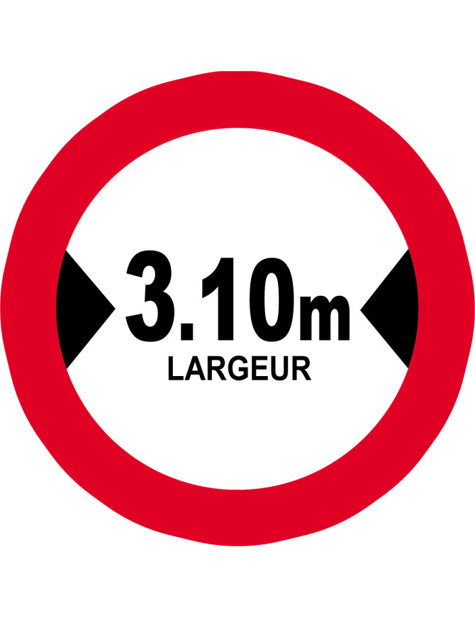 Largeur de passage 3.10m - 10cm - Sticker/autocollant Largeur de passage 3.10m - 10cm - Sticker/autocollant