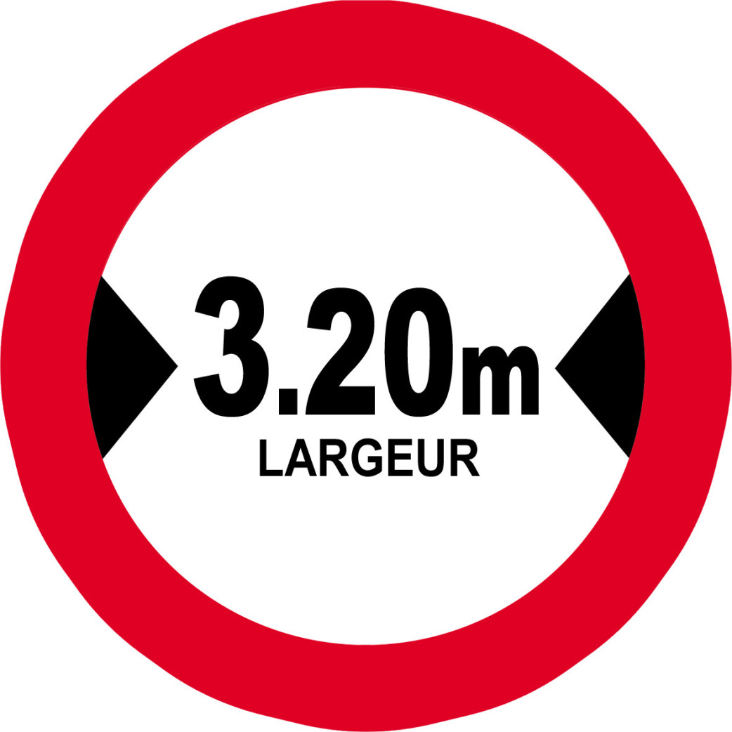 Largeur de passage 3.20m - 5cm - Sticker/autocollant