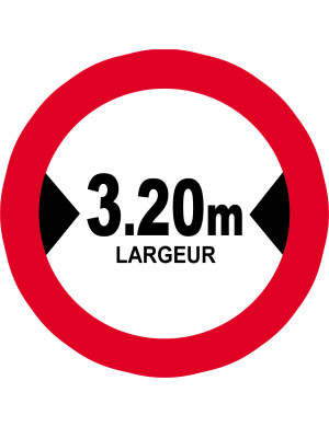 Largeur de passage 3.20m - 5cm - Sticker/autocollant