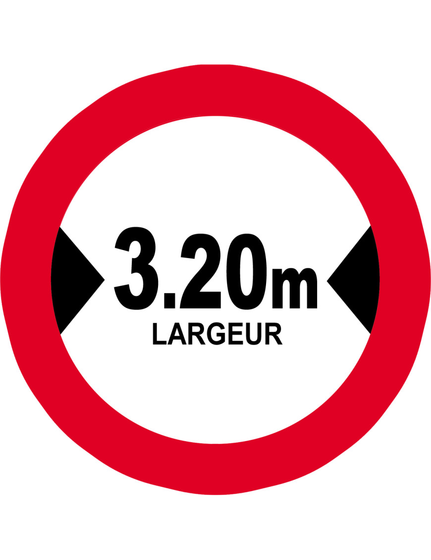Largeur de passage 3.20m - 5cm - Sticker/autocollant