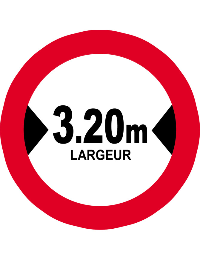 Largeur de passage 3.20m - 5cm - Sticker/autocollant Largeur de passage 3.20m - 5cm - Sticker/autocollant