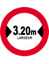 Largeur de passage 3.20m - 5cm - Sticker/autocollant