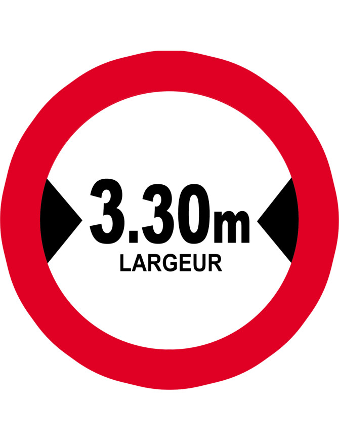 Largeur de passage 3.30m - 20cm - Sticker/autocollant Largeur de passage 3.30m - 20cm - Sticker/autocollant