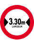 Largeur de passage 3.30m - 15cm - Sticker/autocollant