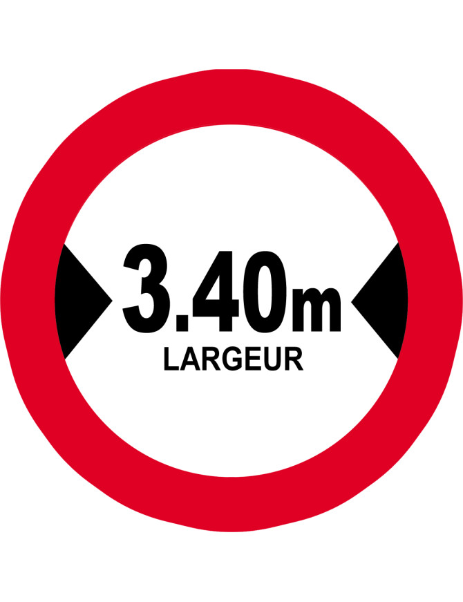 Largeur de passage 3.40m - 15cm - Sticker/autocollant Largeur de passage 3.40m - 15cm - Sticker/autocollant