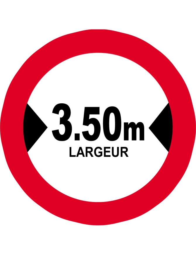Largeur de passage 3.50m - 20cm - Sticker/autocollant Largeur de passage 3.50m - 20cm - Sticker/autocollant