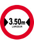 Largeur de passage 3.50m - 5cm - Sticker/autocollant