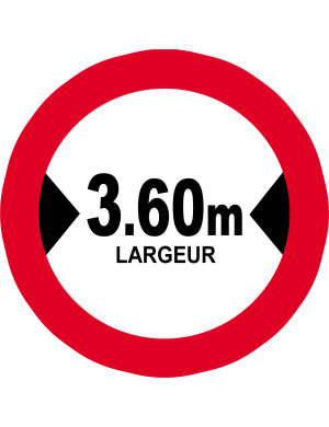 Largeur de passage 3.60m - 5cm - Sticker/autocollant