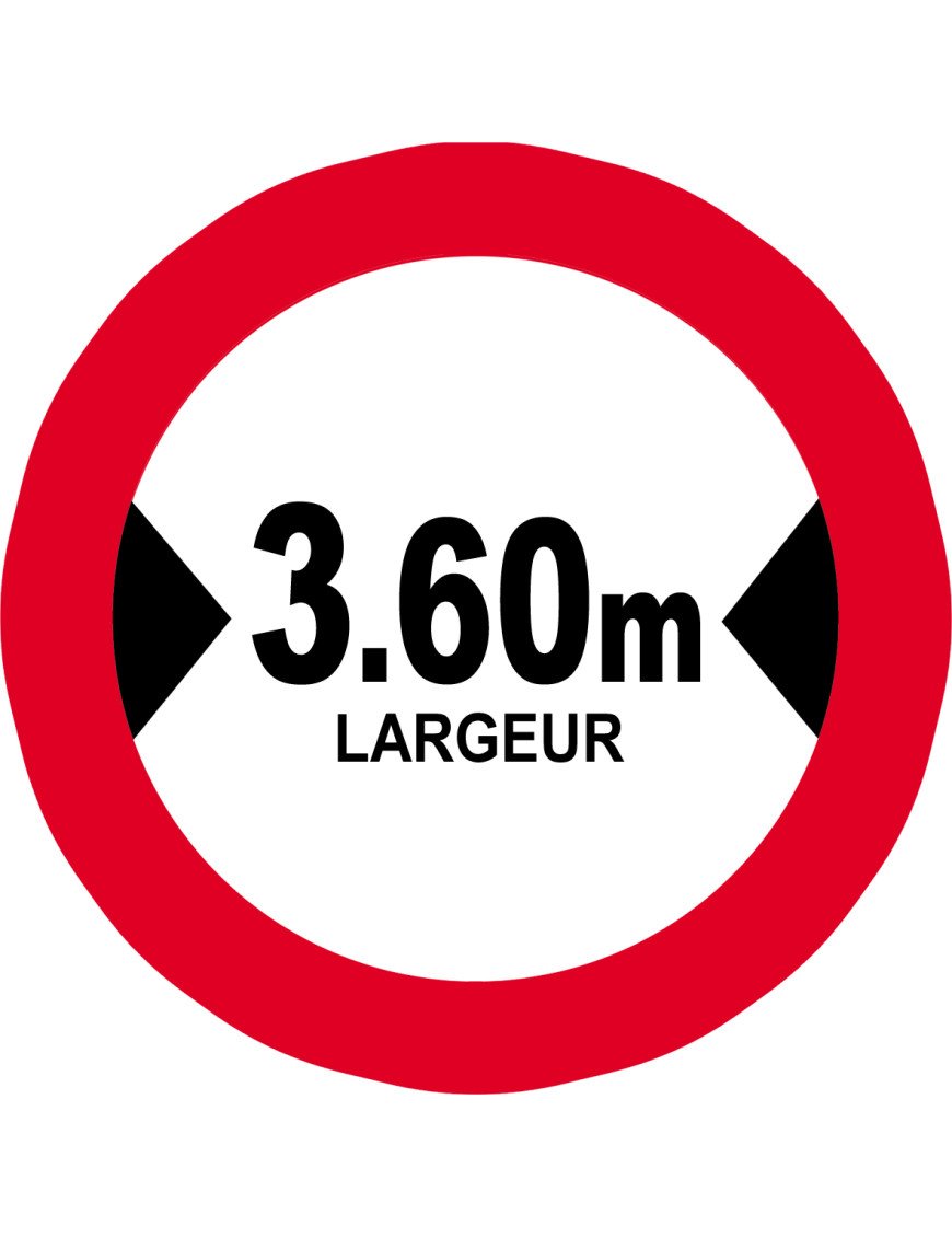 Largeur de passage 3.60m - 5cm - Sticker/autocollant