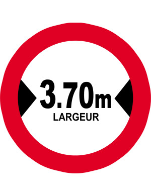 Largeur de passage 3.70m - 20cm - Sticker/autocollant